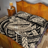 Polynesian Shark Tribal Tattoo Quilt Bed Set Beige Style LT9 - Polynesian Pride