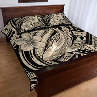 Polynesian Shark Tribal Tattoo Quilt Bed Set Beige Style LT9 - Polynesian Pride