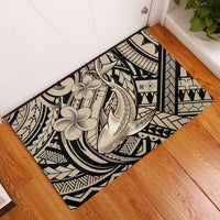 Polynesian Shark Tribal Tattoo Rubber Doormat Beige Style LT9 Beige - Polynesian Pride