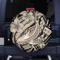 Polynesian Shark Tribal Tattoo Spare Tire Cover Beige Style LT9 - Polynesian Pride