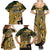 Wallis and Futuna Victory Day Family Matching Summer Maxi Dress and Hawaiian Shirt Since 1945 with Polynesian Platinum Floral Tribal