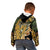 Wallis and Futuna Victory Day Kid Hoodie Since 1945 with Polynesian Platinum Floral Tribal