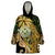 Wallis and Futuna Victory Day Wearable Blanket Hoodie Since 1945 with Polynesian Platinum Floral Tribal