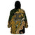 Wallis and Futuna Victory Day Wearable Blanket Hoodie Since 1945 with Polynesian Platinum Floral Tribal