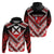 Personalised Wallis et Futuna Hoodie Hibiscus and Polynesian Tribal Tattoos