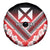 Personalised Wallis et Futuna Spare Tire Cover Hibiscus and Polynesian Tribal Tattoos