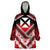 Personalised Wallis et Futuna Wearable Blanket Hoodie Hibiscus and Polynesian Tribal Tattoos