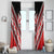 Personalised Wallis et Futuna Window Curtain Hibiscus and Polynesian Tribal Tattoos