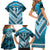 Custom Fiji Rugby Family Matching Short Sleeve Bodycon Dress and Hawaiian Shirt Fijian Warrior With Polynesian Tribal Tattoos