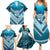 Custom Fiji Rugby Family Matching Summer Maxi Dress and Hawaiian Shirt Fijian Warrior With Polynesian Tribal Tattoos