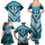 Custom Fiji Rugby Family Matching Summer Maxi Dress and Hawaiian Shirt Fijian Warrior With Polynesian Tribal Tattoos