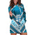 Custom Fiji Rugby Hoodie Dress Fijian Warrior With Polynesian Tribal Tattoos