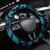 Custom Fiji Rugby Steering Wheel Cover Fijian Warrior With Polynesian Tribal Tattoos