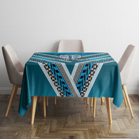 Custom Fiji Rugby Tablecloth Fijian Warrior With Polynesian Tribal Tattoos LT9 - Polynesian Pride