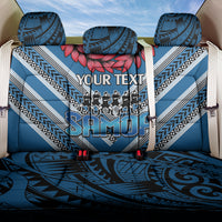 Custom Manuma Samoa Rugby Back Car Seat Cover Ula fala Samoan Siva Tau Tribal LT9 One Size Blue - Polynesian Pride