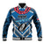 Custom Manuma Samoa Rugby Baseball Jacket Ula fala Samoan Siva Tau Tribal