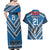 Custom Manuma Samoa Rugby Couples Matching Off Shoulder Maxi Dress and Hawaiian Shirt Ula fala Samoan Siva Tau Tribal