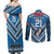 Custom Manuma Samoa Rugby Couples Matching Off Shoulder Maxi Dress and Long Sleeve Button Shirt Ula fala Samoan Siva Tau Tribal