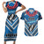 Custom Manuma Samoa Rugby Couples Matching Short Sleeve Bodycon Dress and Hawaiian Shirt Ula fala Samoan Siva Tau Tribal