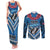 Custom Manuma Samoa Rugby Couples Matching Tank Maxi Dress and Long Sleeve Button Shirt Ula fala Samoan Siva Tau Tribal