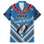 Custom Manuma Samoa Rugby Family Matching Off Shoulder Short Dress and Hawaiian Shirt Ula fala Samoan Siva Tau Tribal