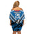 Custom Manuma Samoa Rugby Off Shoulder Short Dress Ula fala Samoan Siva Tau Tribal