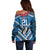 Custom Manuma Samoa Rugby Off Shoulder Sweater Ula fala Samoan Siva Tau Tribal