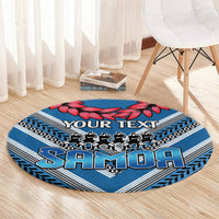 Custom Manuma Samoa Rugby Round Carpet Ula fala Samoan Siva Tau Tribal LT9 - Polynesian Pride