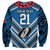 Custom Manuma Samoa Rugby Sweatshirt Ula fala Samoan Siva Tau Tribal