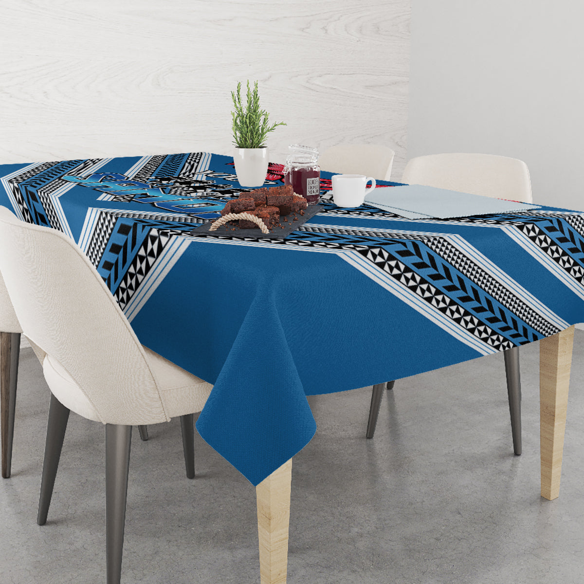 Custom Manuma Samoa Rugby Tablecloth Ula fala Samoan Siva Tau Tribal LT9 - Polynesian Pride