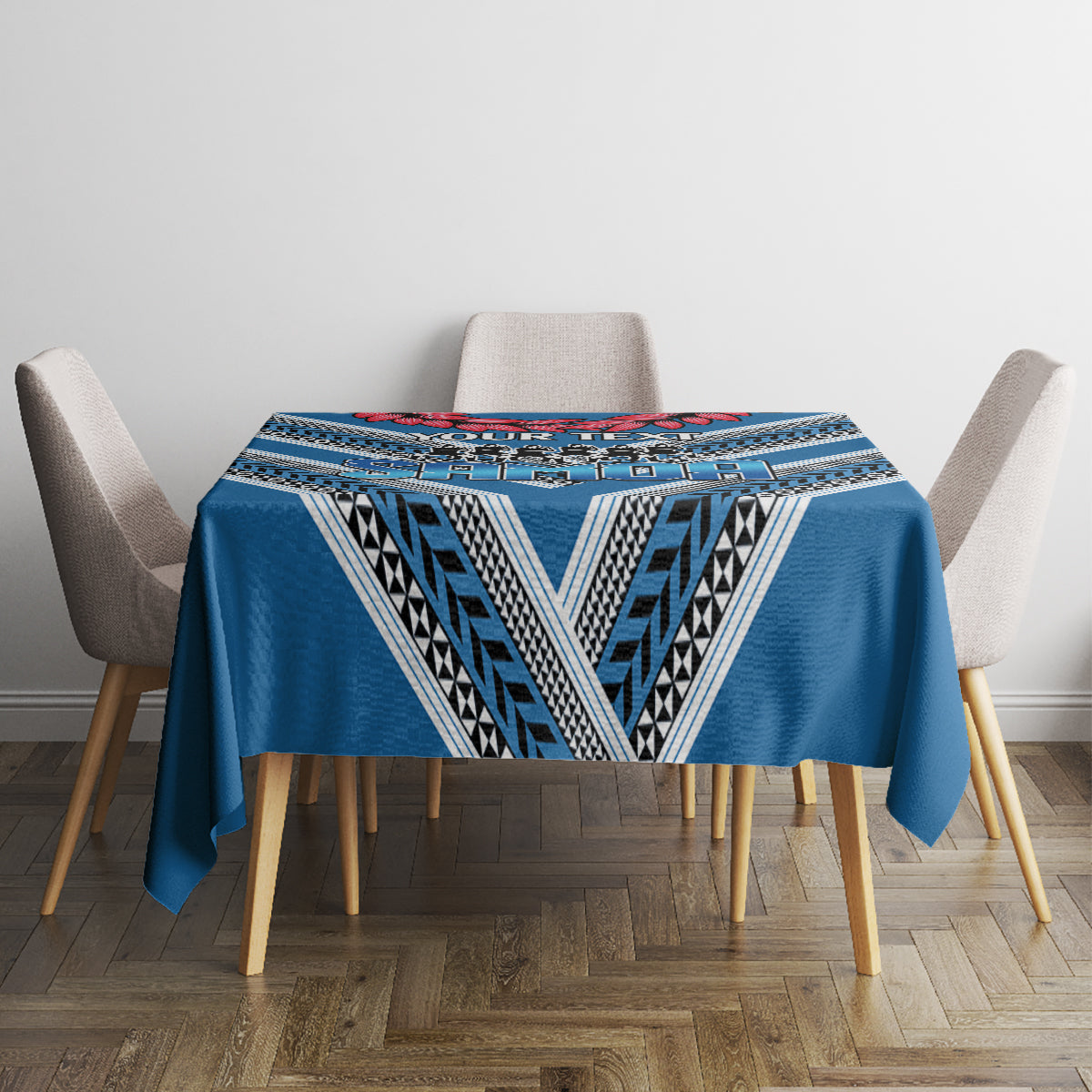 Custom Manuma Samoa Rugby Tablecloth Ula fala Samoan Siva Tau Tribal LT9 - Polynesian Pride