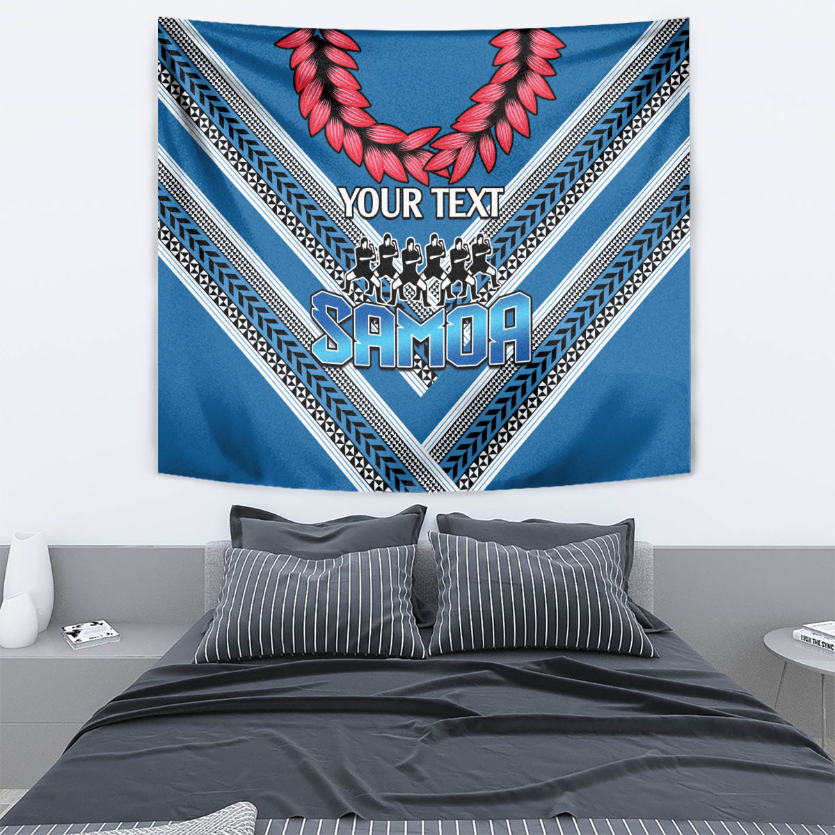 Custom Manuma Samoa Rugby Tapestry Ula fala Samoan Siva Tau Tribal LT9 - Polynesian Pride