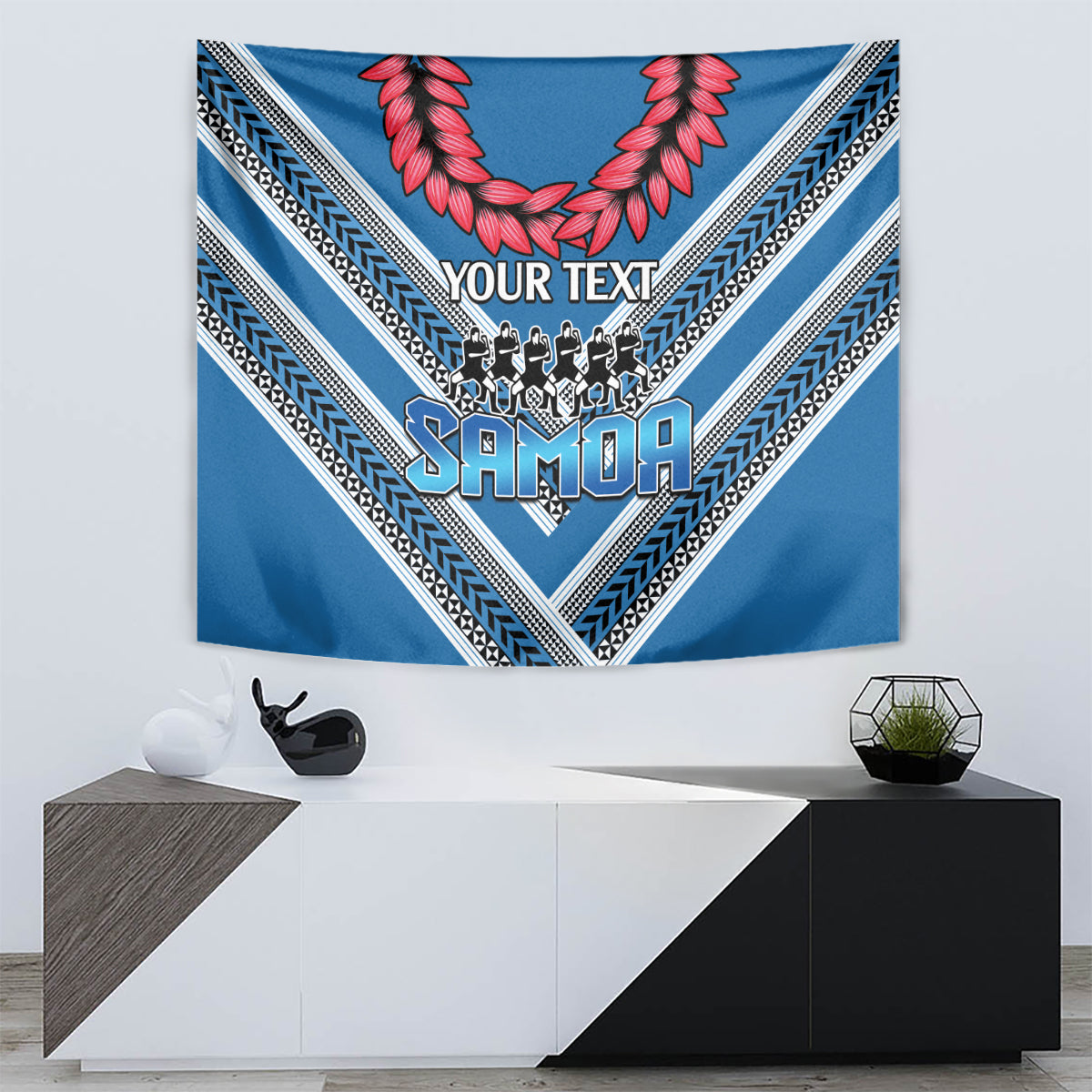 Custom Manuma Samoa Rugby Tapestry Ula fala Samoan Siva Tau Tribal LT9 - Polynesian Pride