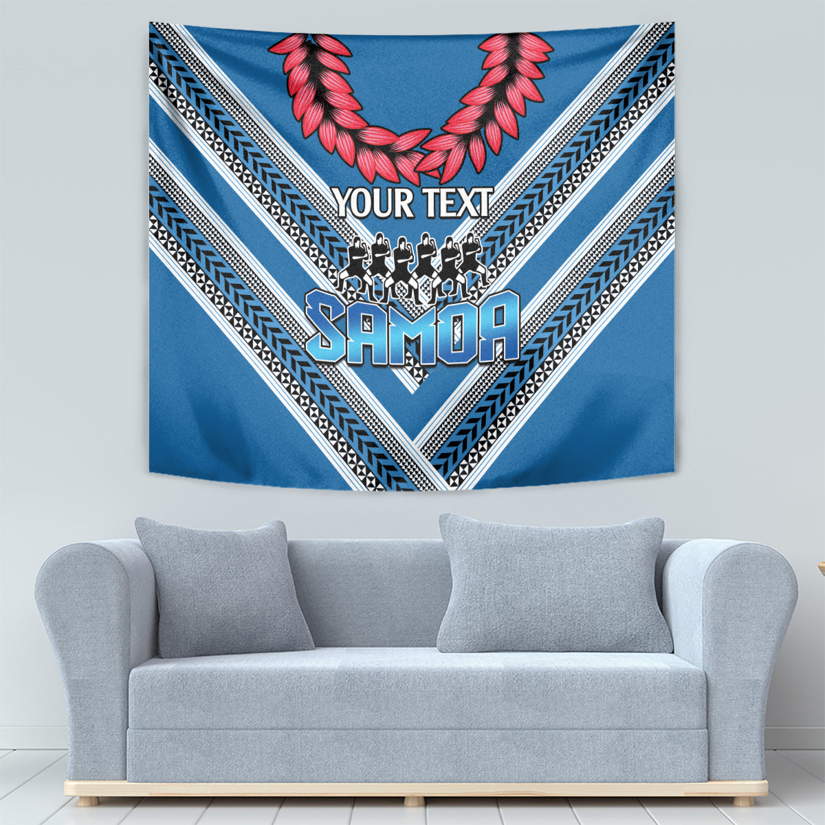 Custom Manuma Samoa Rugby Tapestry Ula fala Samoan Siva Tau Tribal LT9 - Polynesian Pride