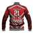 Custom Tonga Rugby Baseball Jacket Tonga Sipi Tau Ngatu Tribal Pattern