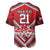 Custom Tonga Rugby Baseball Jersey Tonga Sipi Tau Ngatu Tribal Pattern