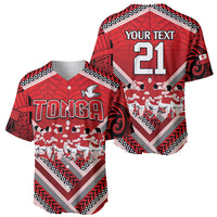 Custom Tonga Rugby Baseball Jersey Tonga Sipi Tau Ngatu Tribal Pattern LT9 - Polynesian Pride