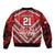 Custom Tonga Rugby Bomber Jacket Tonga Sipi Tau Ngatu Tribal Pattern