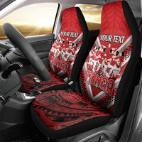 Custom Tonga Rugby Car Seat Cover Tonga Sipi Tau Ngatu Tribal Pattern LT9 - Polynesian Pride