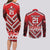 Custom Tonga Rugby Couples Matching Long Sleeve Bodycon Dress and Long Sleeve Button Shirt Tonga Sipi Tau Ngatu Tribal Pattern