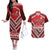 Custom Tonga Rugby Couples Matching Off The Shoulder Long Sleeve Dress and Hawaiian Shirt Tonga Sipi Tau Ngatu Tribal Pattern