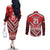 Custom Tonga Rugby Couples Matching Off The Shoulder Long Sleeve Dress and Long Sleeve Button Shirt Tonga Sipi Tau Ngatu Tribal Pattern