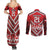 Custom Tonga Rugby Couples Matching Summer Maxi Dress and Long Sleeve Button Shirt Tonga Sipi Tau Ngatu Tribal Pattern