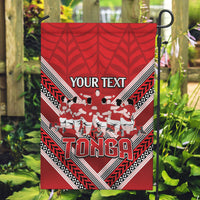 Custom Tonga Rugby Garden Flag Tonga Sipi Tau Ngatu Tribal Pattern LT9 Garden Flag Red - Polynesian Pride