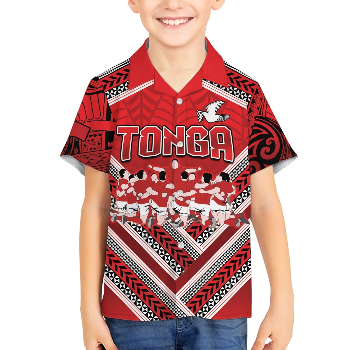 Custom Tonga Rugby Hawaiian Shirt Tonga Sipi Tau Ngatu Tribal Pattern LT9 - Polynesian Pride