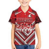 Custom Tonga Rugby Kid Hawaiian Shirt Tonga Sipi Tau Ngatu Tribal Pattern LT9 Kid Red - Polynesian Pride