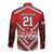 Custom Tonga Rugby Long Sleeve Button Shirt Tonga Sipi Tau Ngatu Tribal Pattern