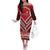 Custom Tonga Rugby Off The Shoulder Long Sleeve Dress Tonga Sipi Tau Ngatu Tribal Pattern