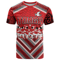 Custom Tonga Rugby T Shirt Tonga Sipi Tau Ngatu Tribal Pattern LT9 Red - Polynesian Pride