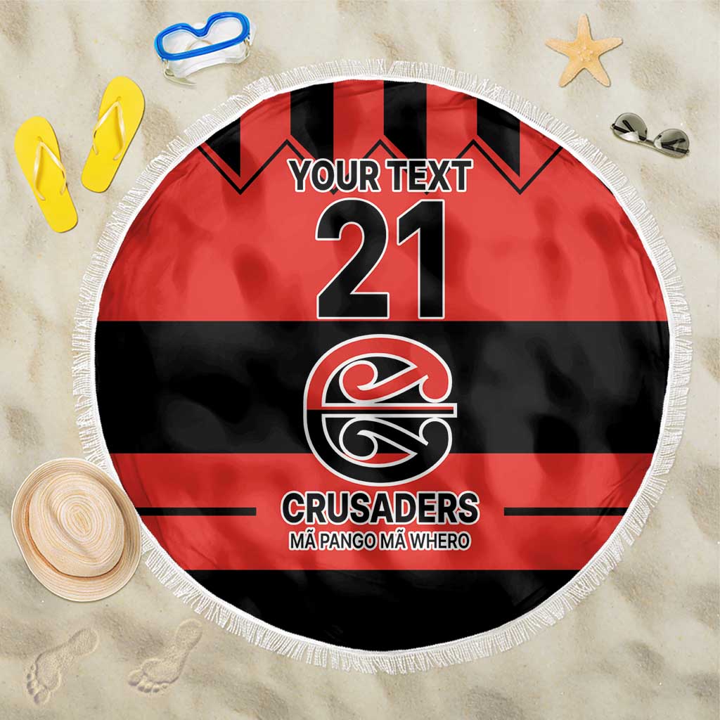 New Zealand Rugby Pacific Custom Beach Blanket Whatumoana Classic Retro 2025 LT9 One Size 150cm Red - Polynesian Pride